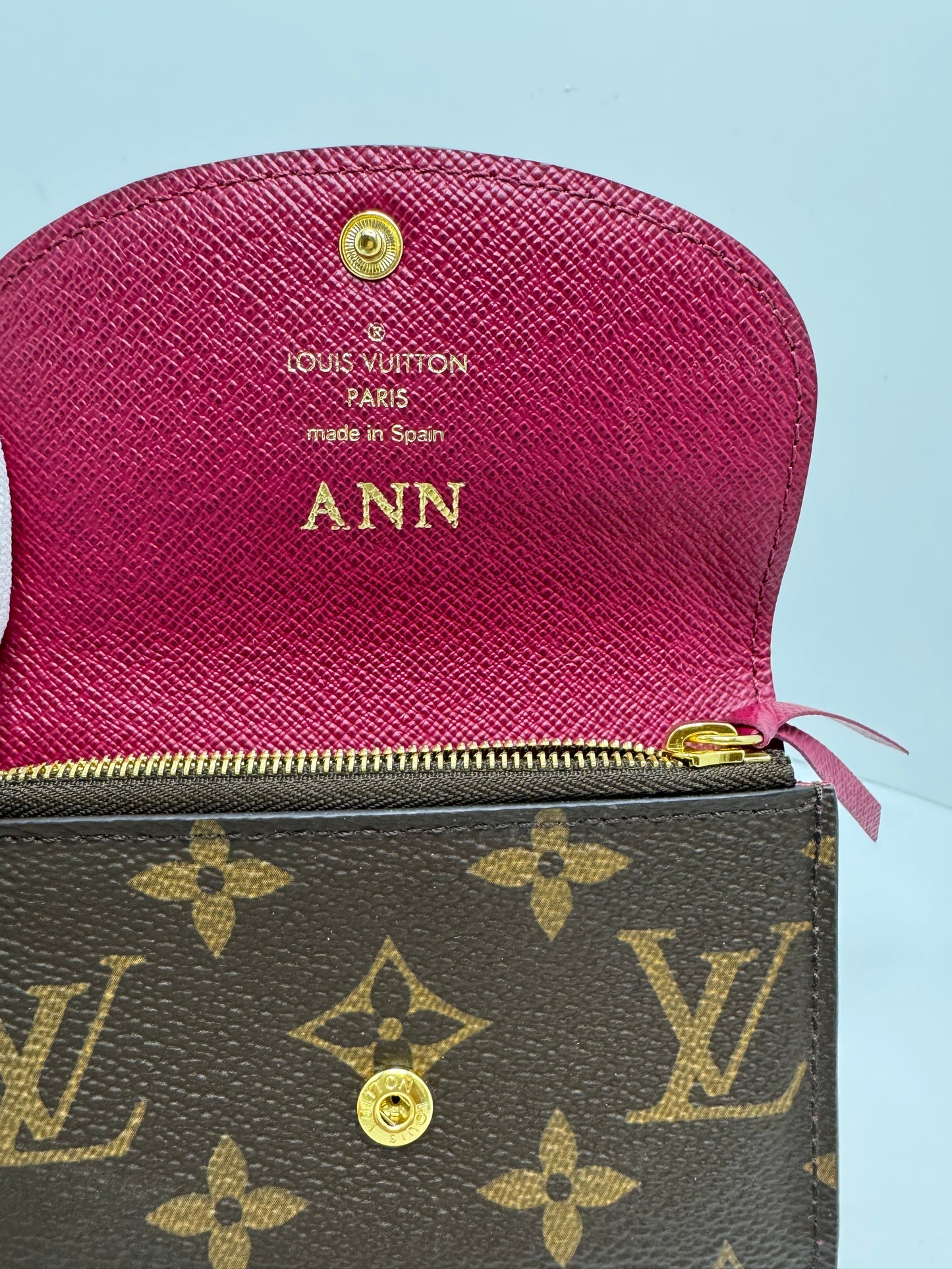 Monogram Rosalie Coin Purse Fuchsia