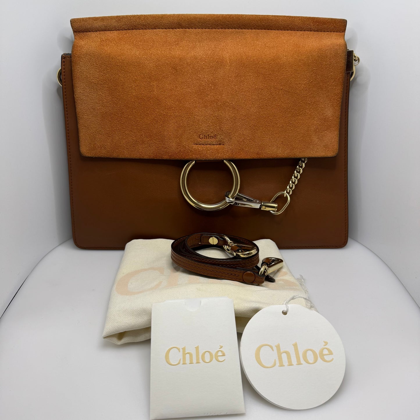 Suede Faye Shoulder Bag