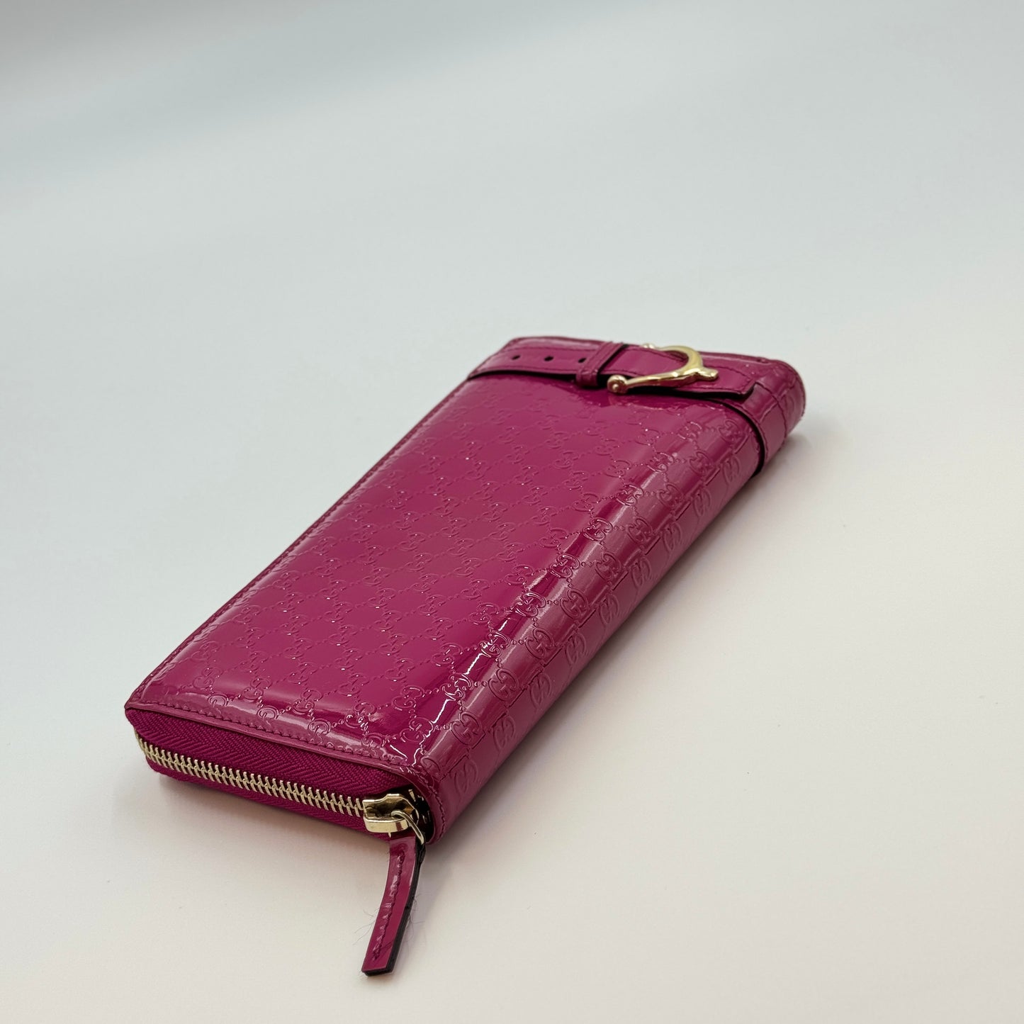 Fuchsia Microguccissima Nice Zippy Wallet