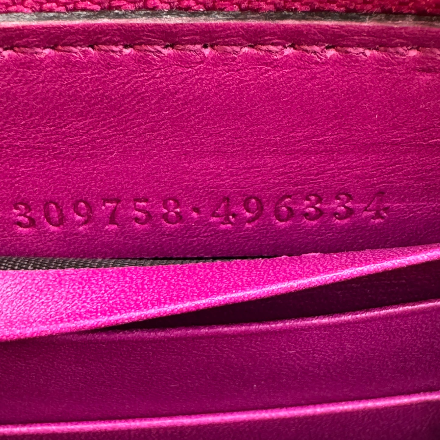 Fuchsia Microguccissima Nice Zippy Wallet