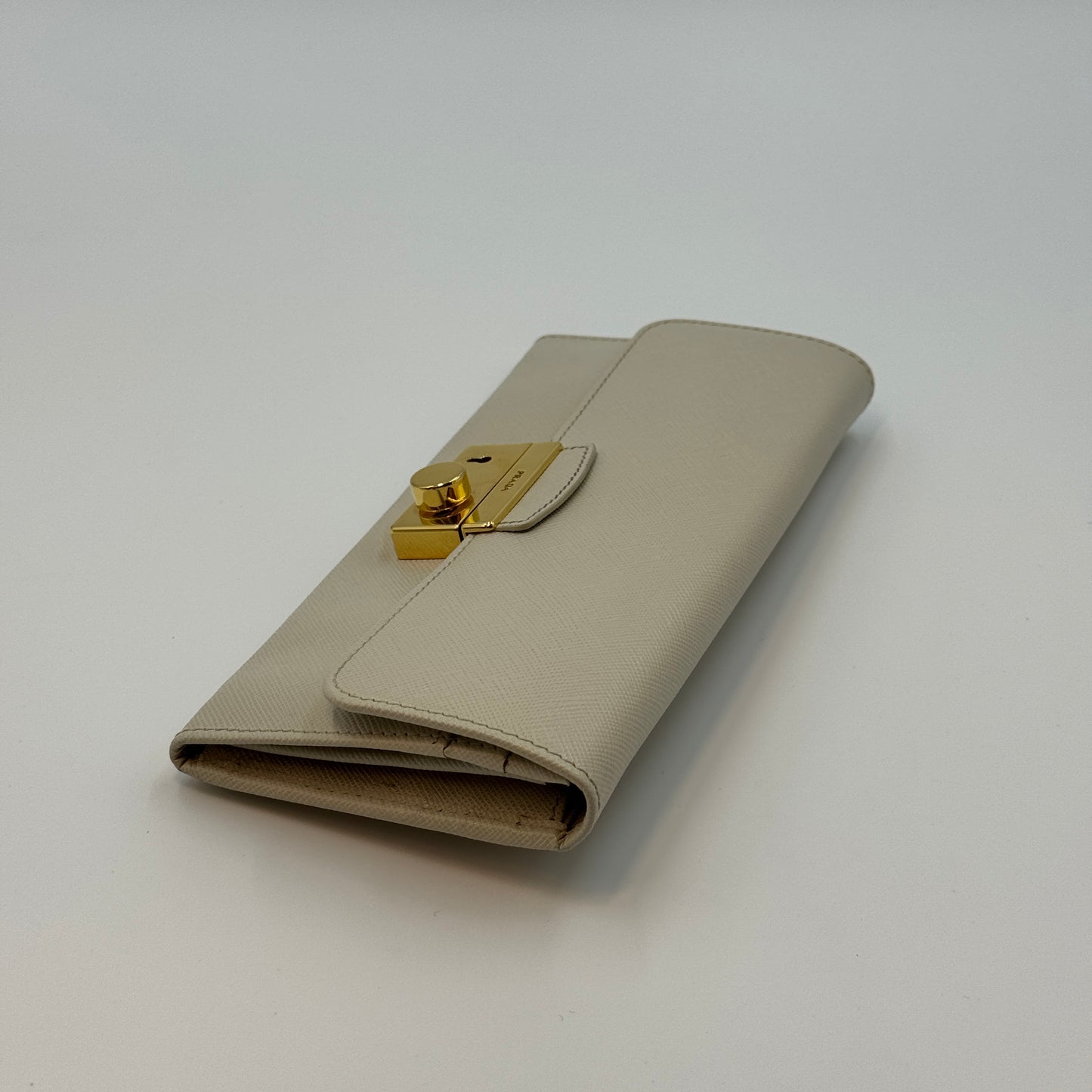 Saffiano Long Wallet Gold Hardware