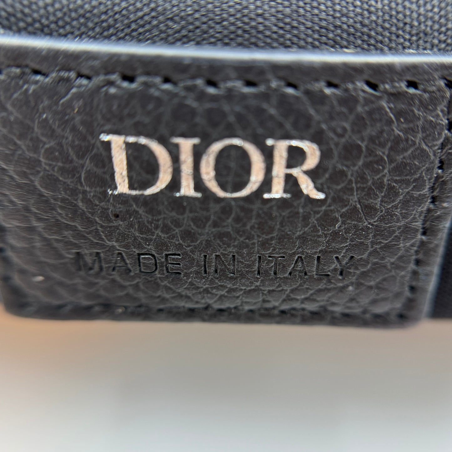 Dior Oblique Saddle Mini Messenger Bag Leather Jacquard Grey
