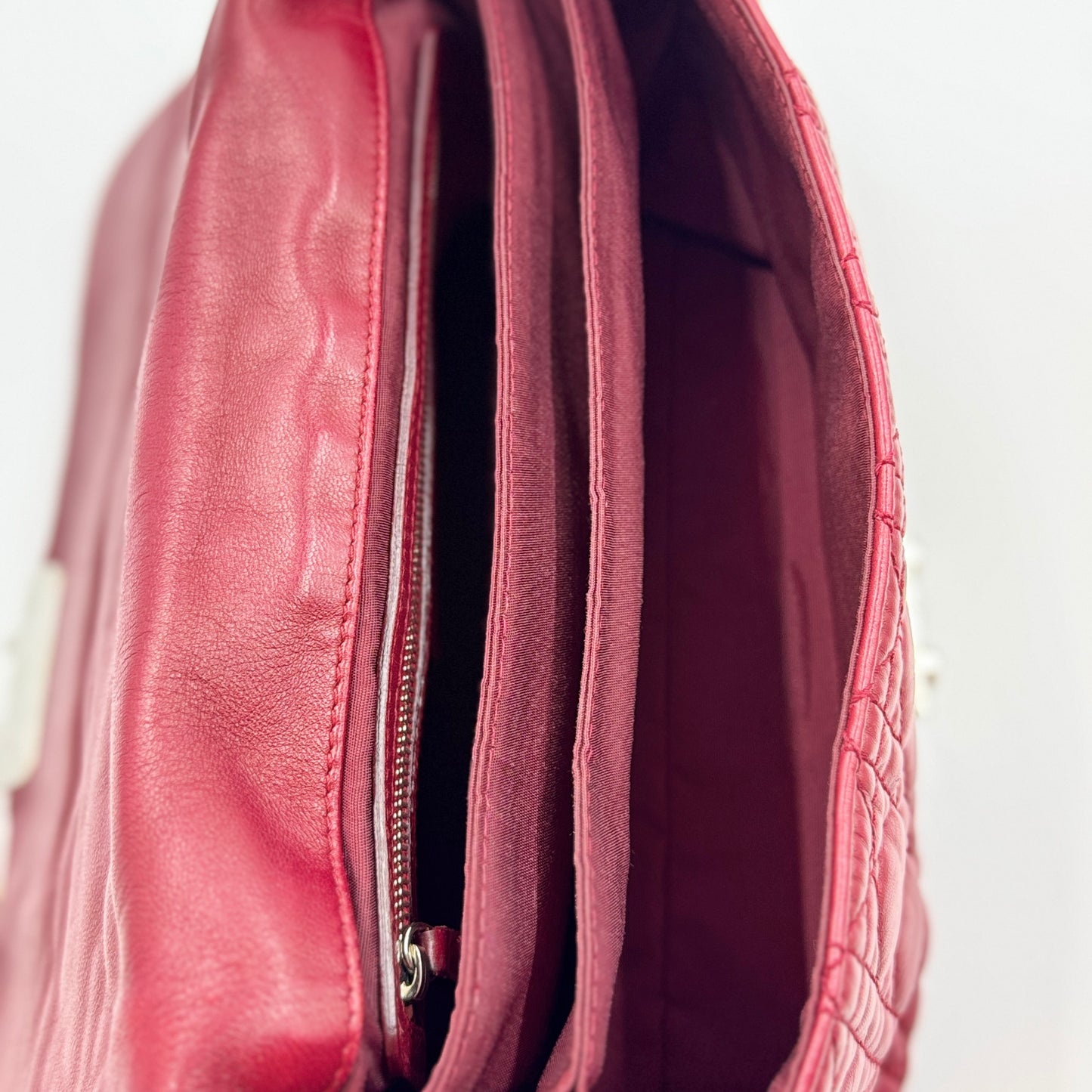 Leather Cannage Shoulder Bag Small