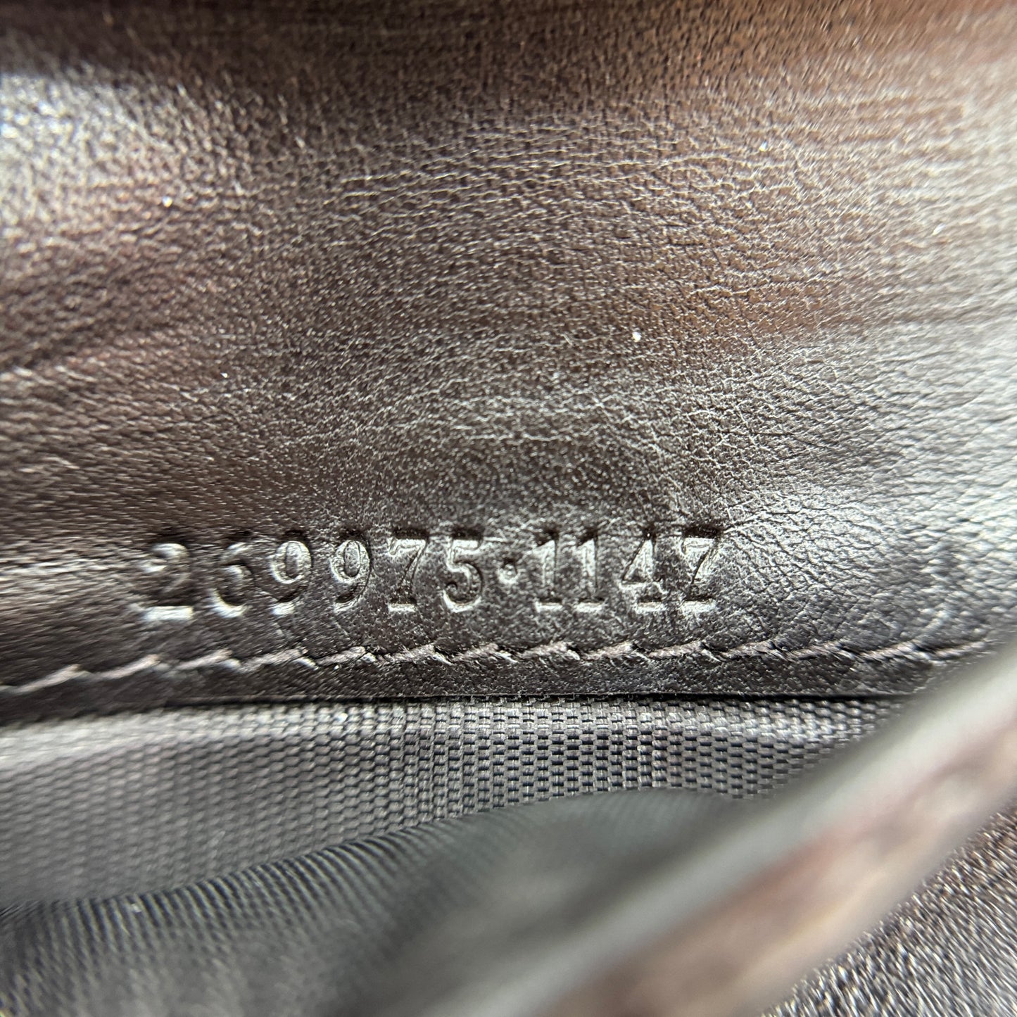 VINTAGE GUCCI STUDDED LOGO CANVAS WALLET