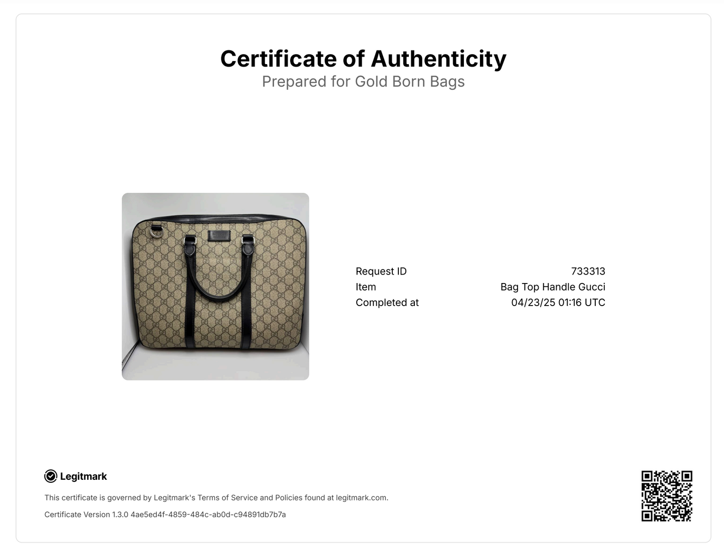 Black/Beige GG Supreme Briefcase