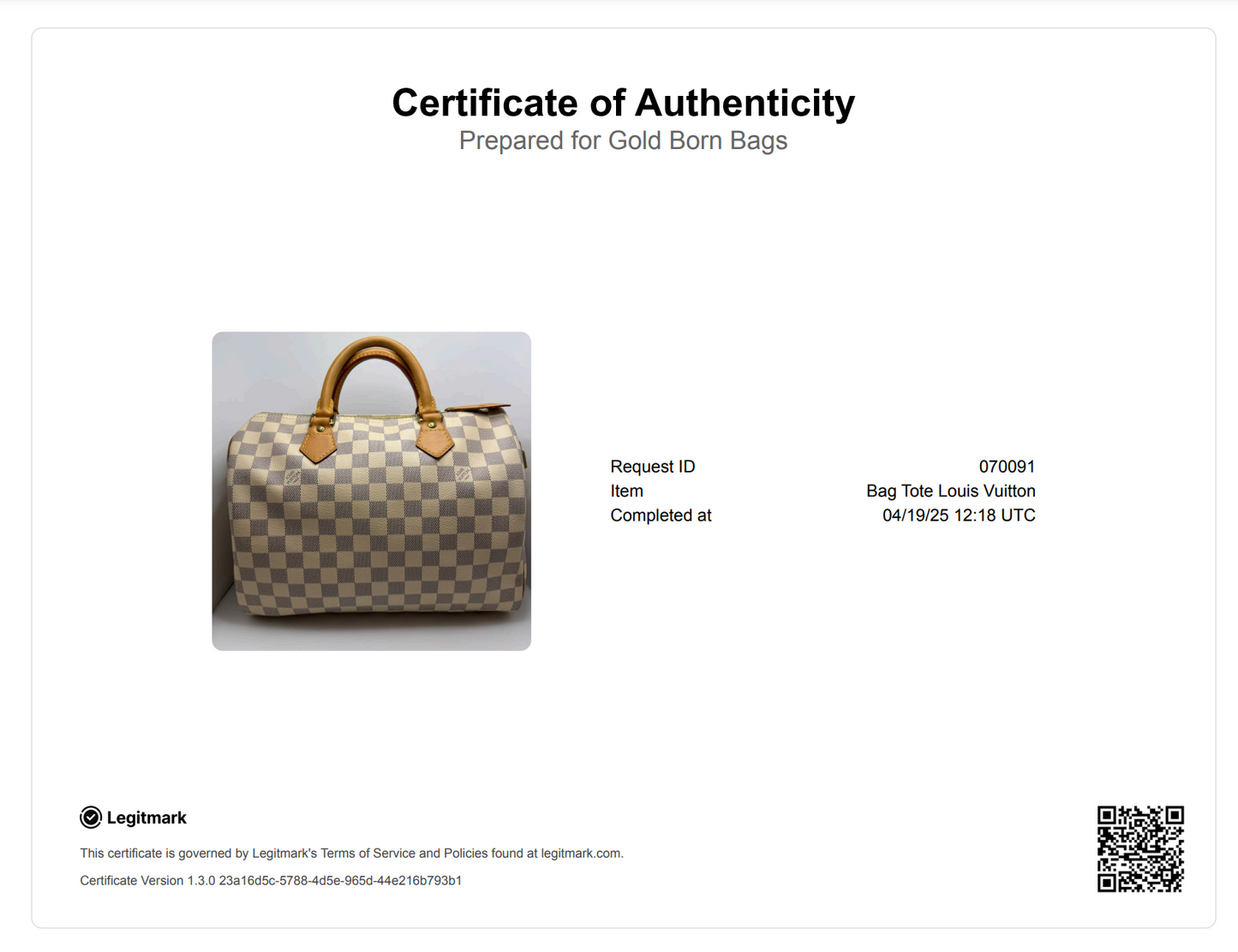 Damier Azur Speedy 30