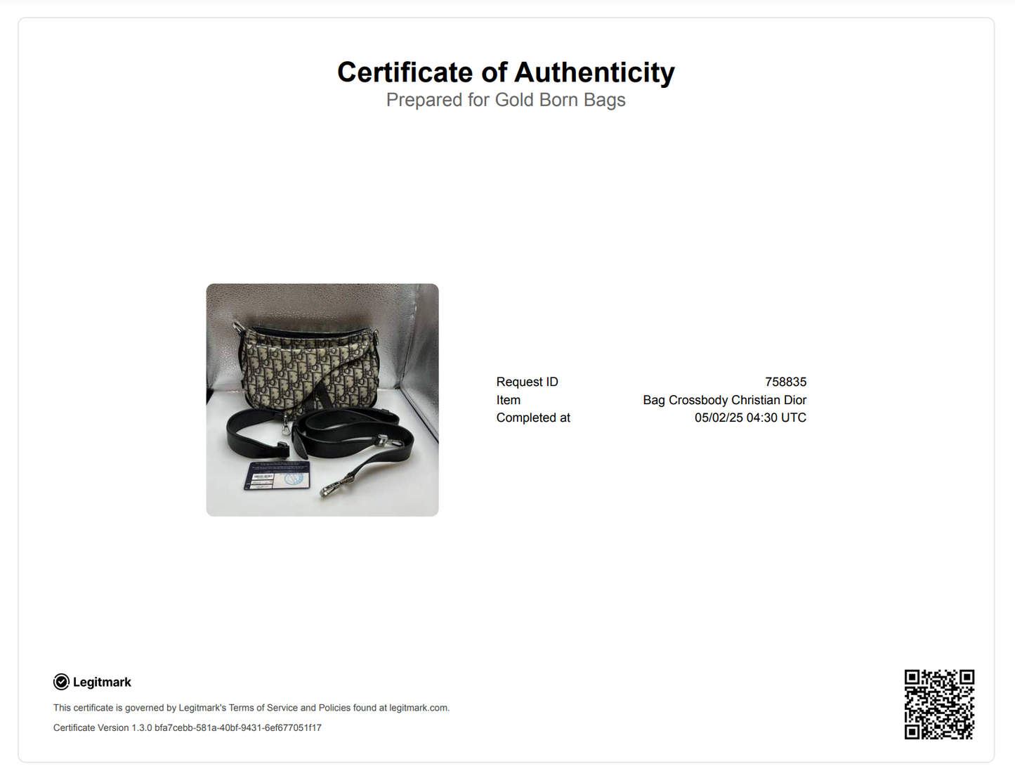 Dior Oblique Saddle Mini Messenger Bag Leather Jacquard Grey