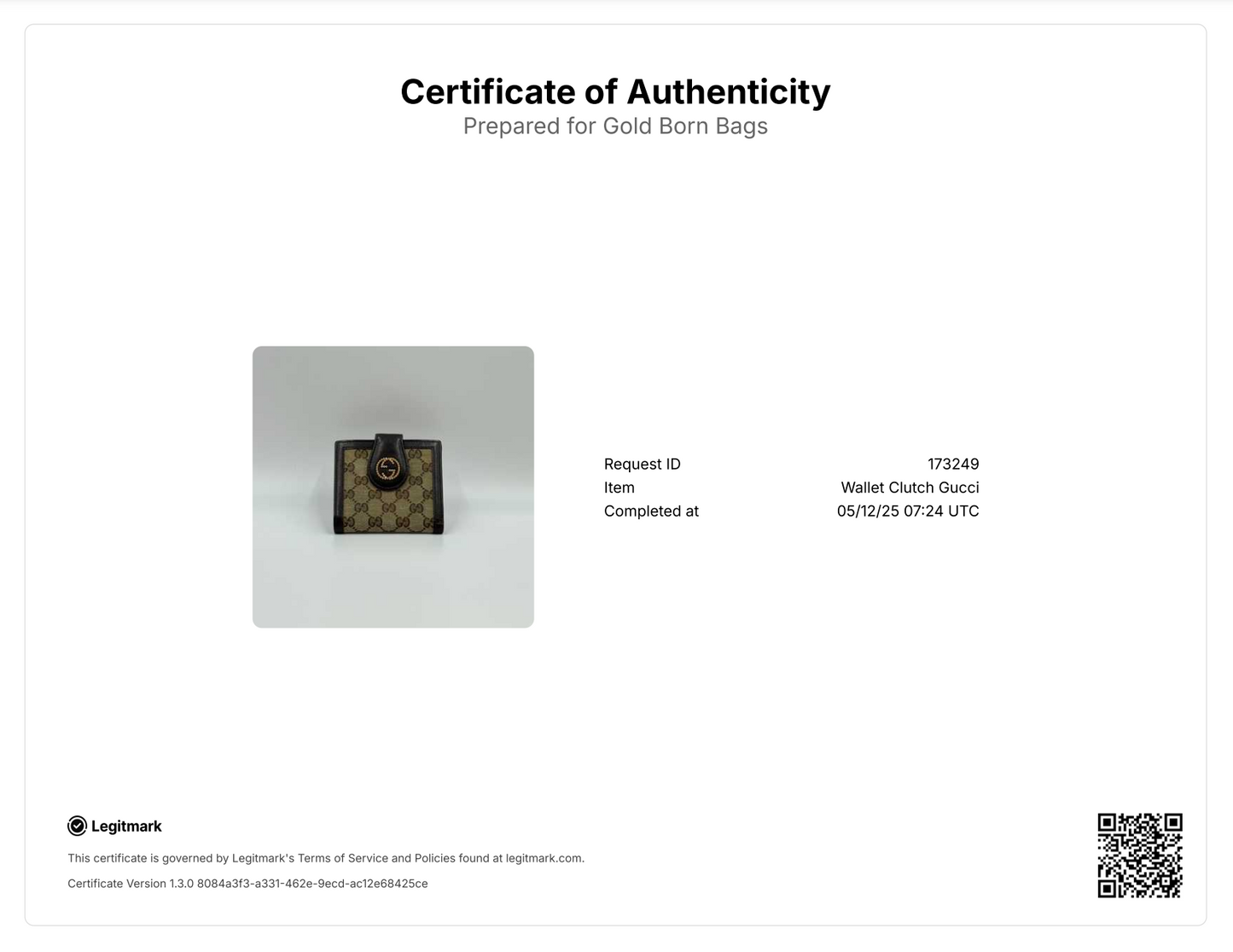 VINTAGE GUCCI STUDDED LOGO CANVAS WALLET