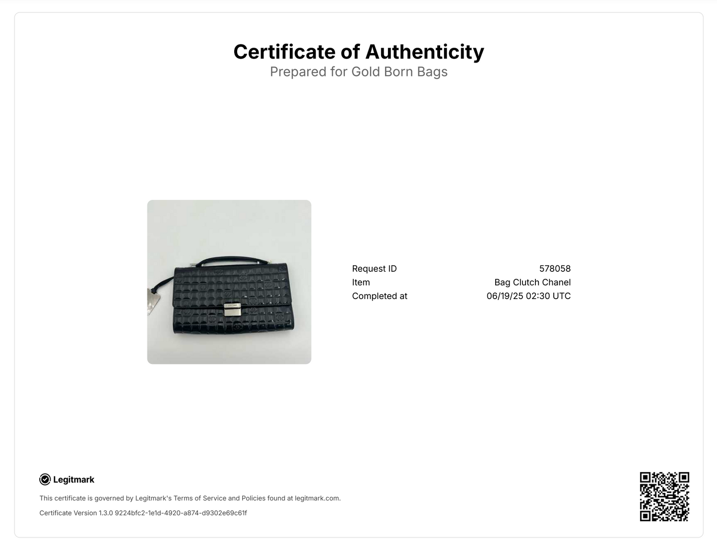 Chocolate Bar CC Handle Clutch Quilted Patent