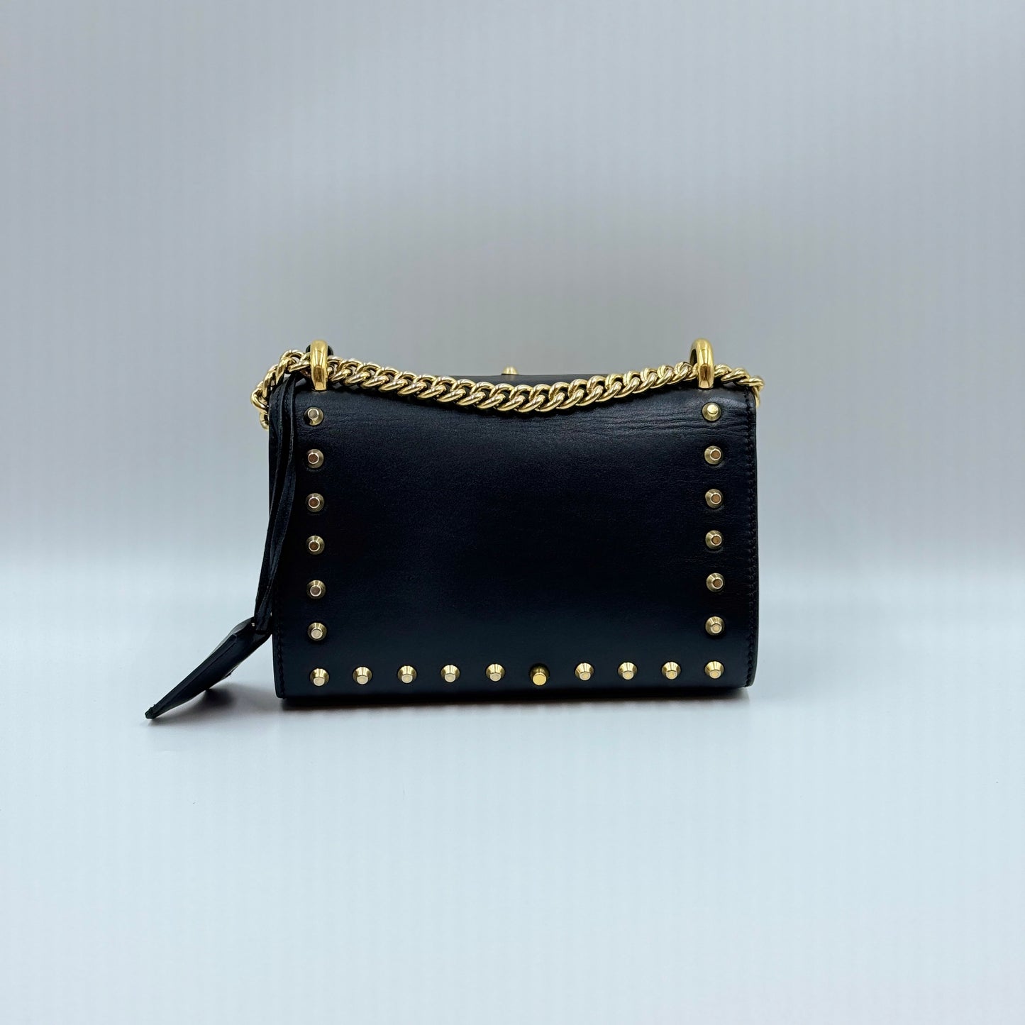 Pearly Padlock Shoulder Bag Studded Leather Small