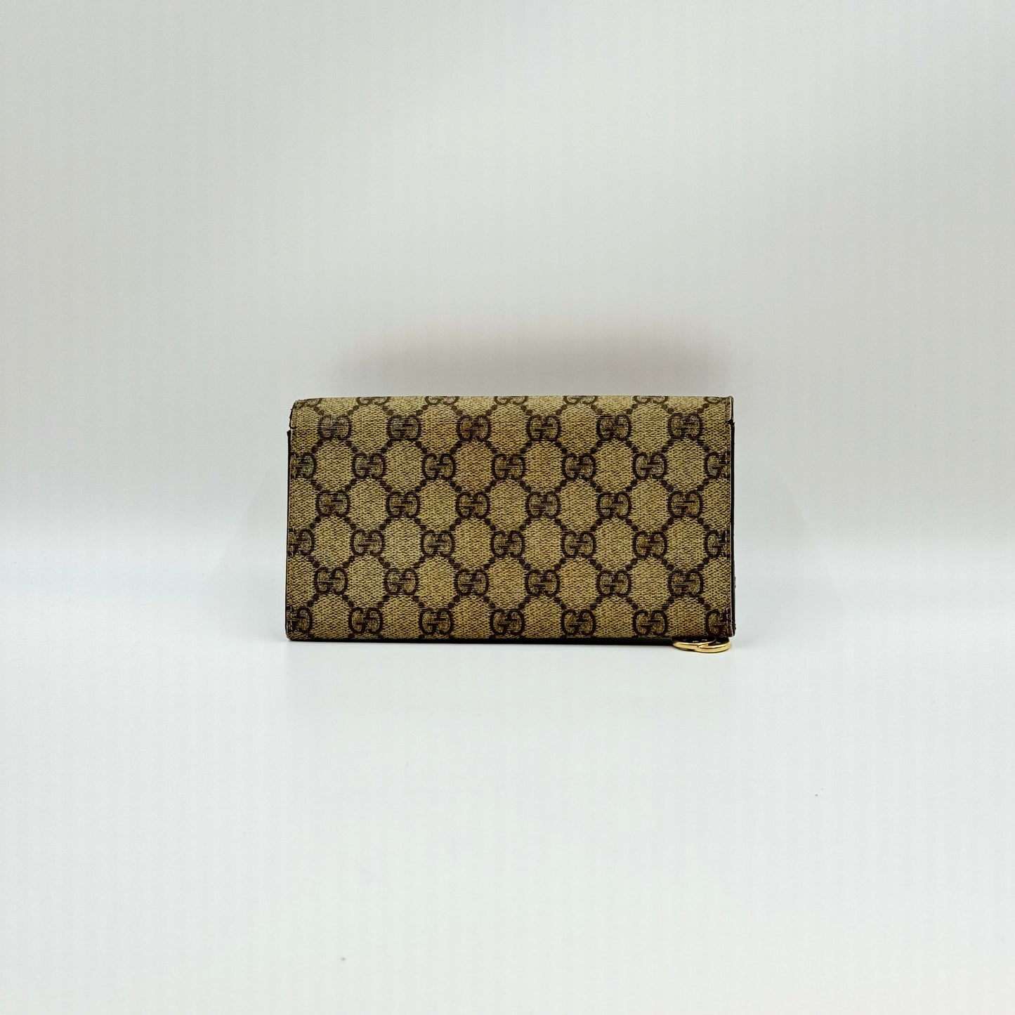 GG Supreme Monogram Flap Wallet