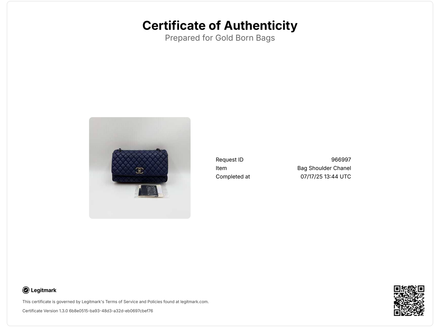 Iridescent Calfskin Quilted Large New Bubble Flap Navy