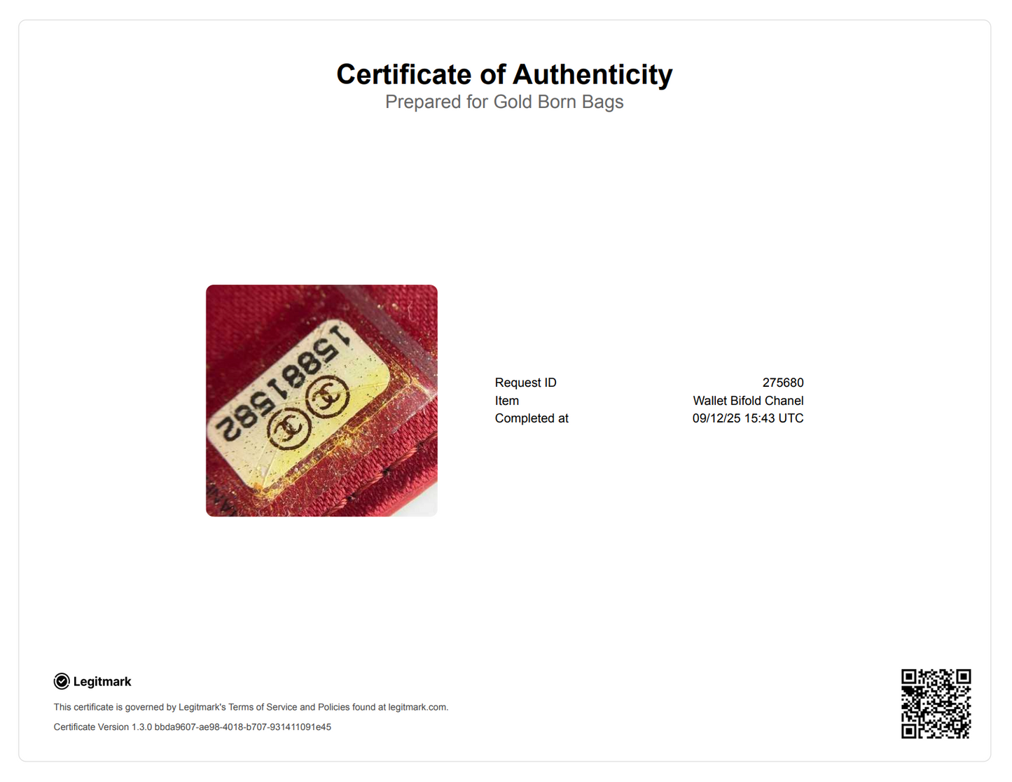 Lambskin Camellia Embossed Large Gusset Flap Wallet Red