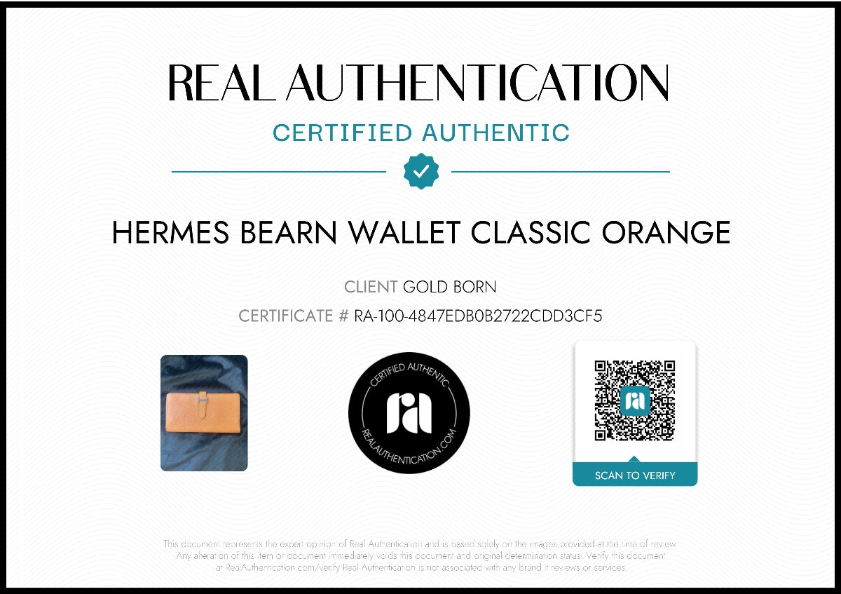 Béarn leather wallet Orange