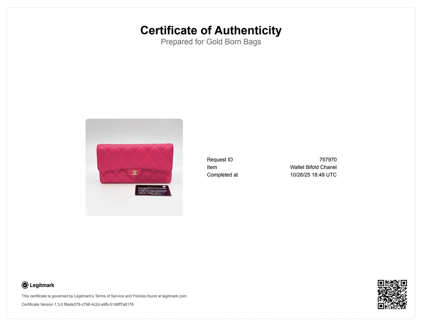 Pink Lambskin Leather Wallet