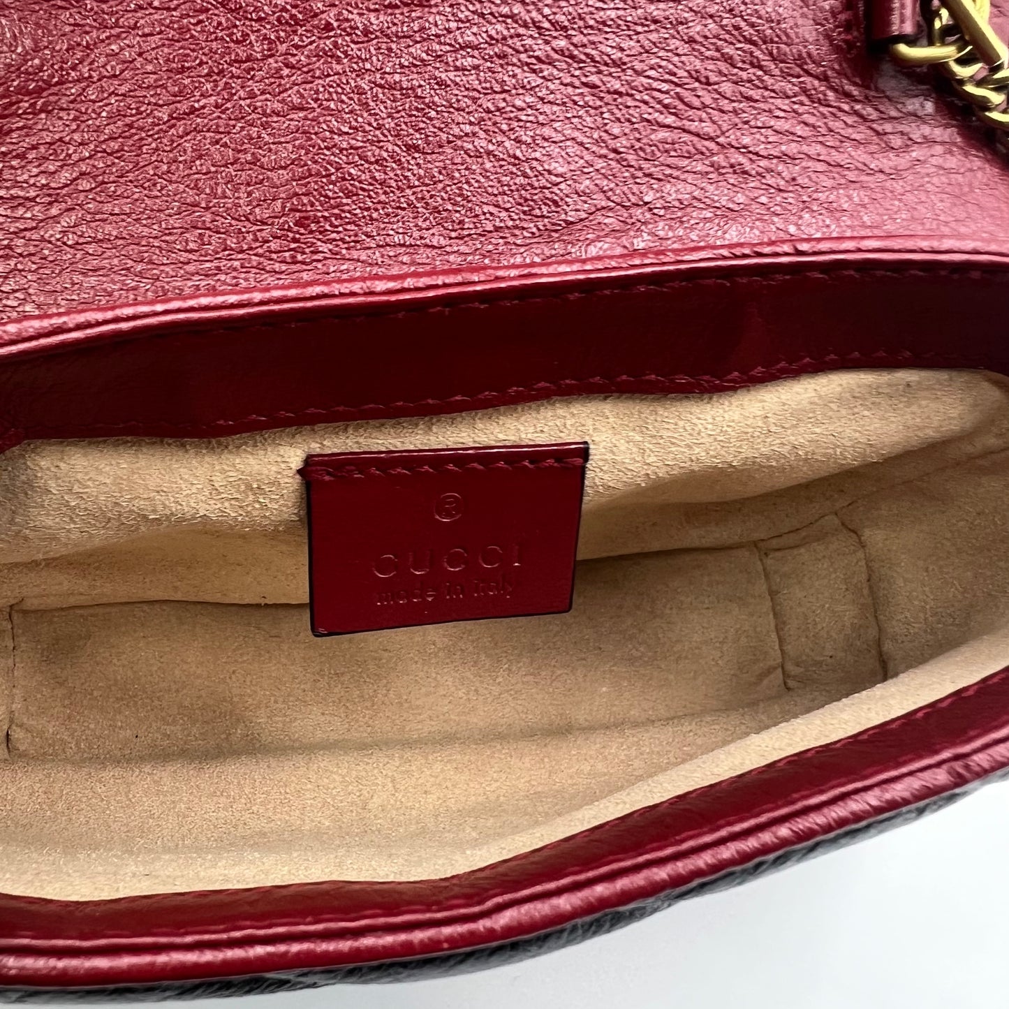 Black Matelasse Calfskin Torchon Super Mini Marmont Bag