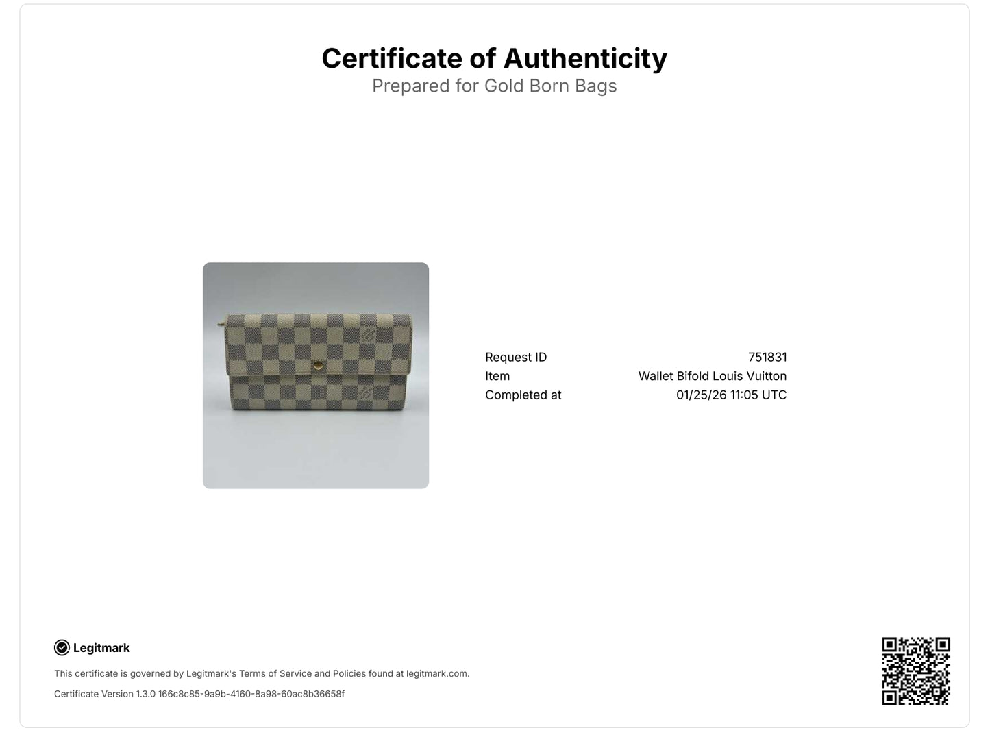Damier Azur Sarah Wallet