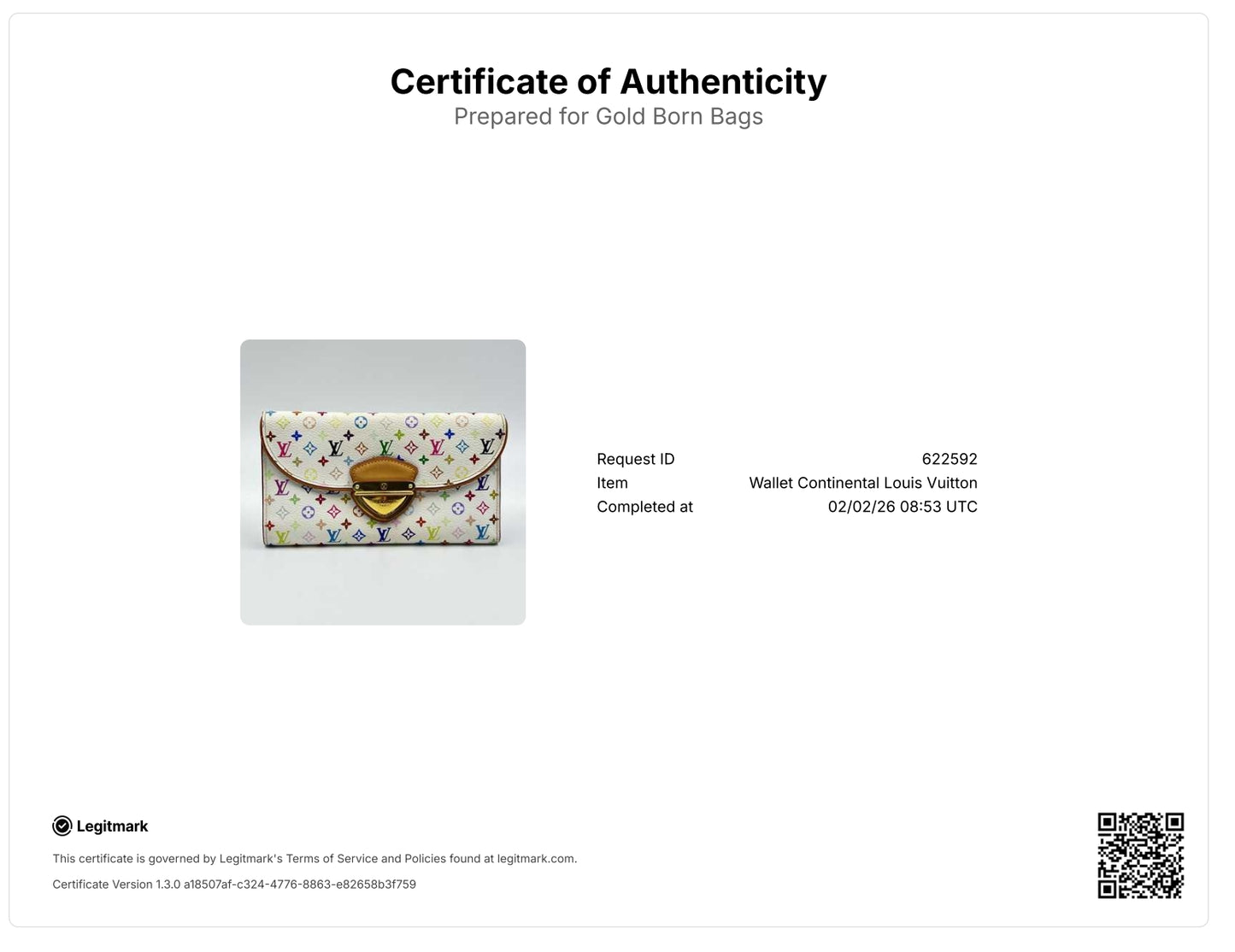 Monogram Multicolor Eugenie Wallet White