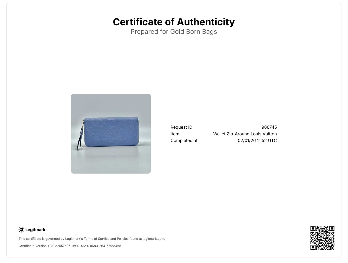 Long Wallet Monogram Empreinte Zippy Blue