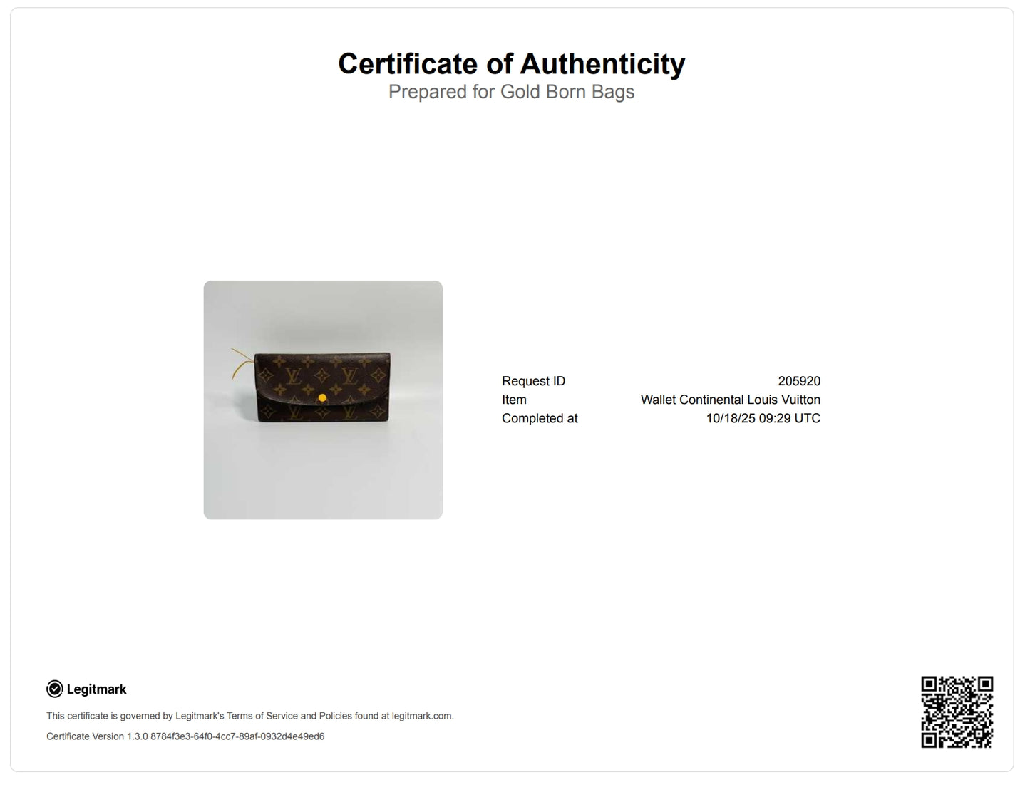 Monogram Emilie Wallet Yellow