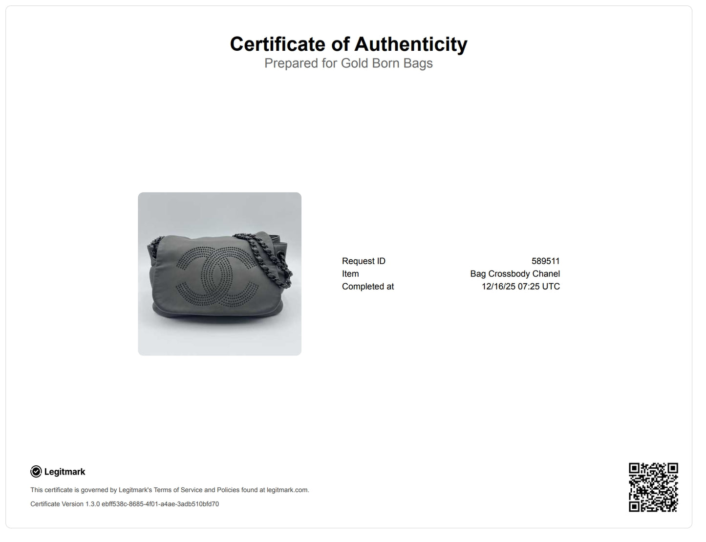 Gray Accordion CC Flap Bag Grey Dark grey