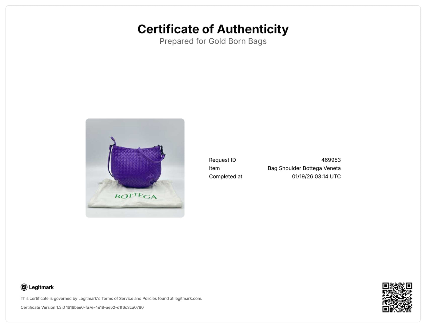 Purple Intrecciato Leather Shoulder Bag