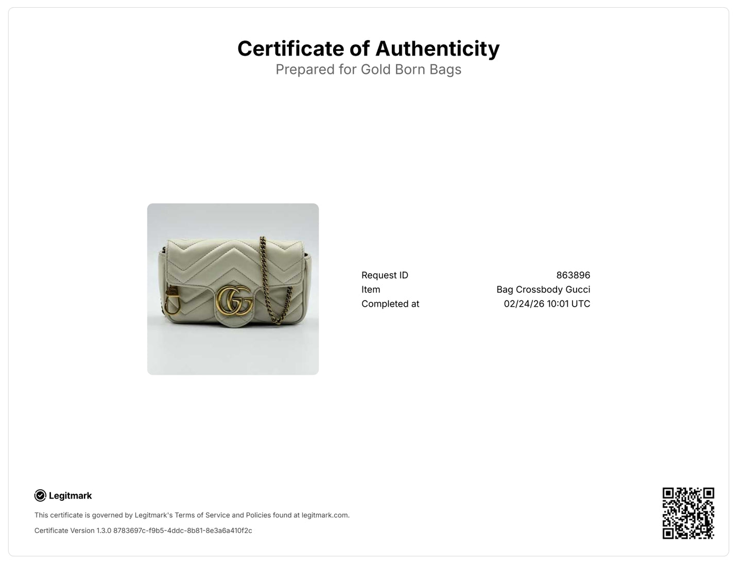 GG Marmont Super Mini Cream White