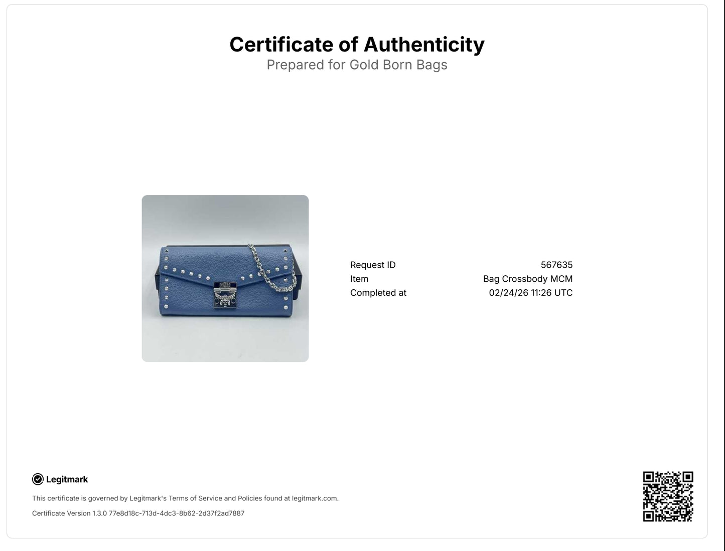 Studded Leather Patricia Wallet on Chain