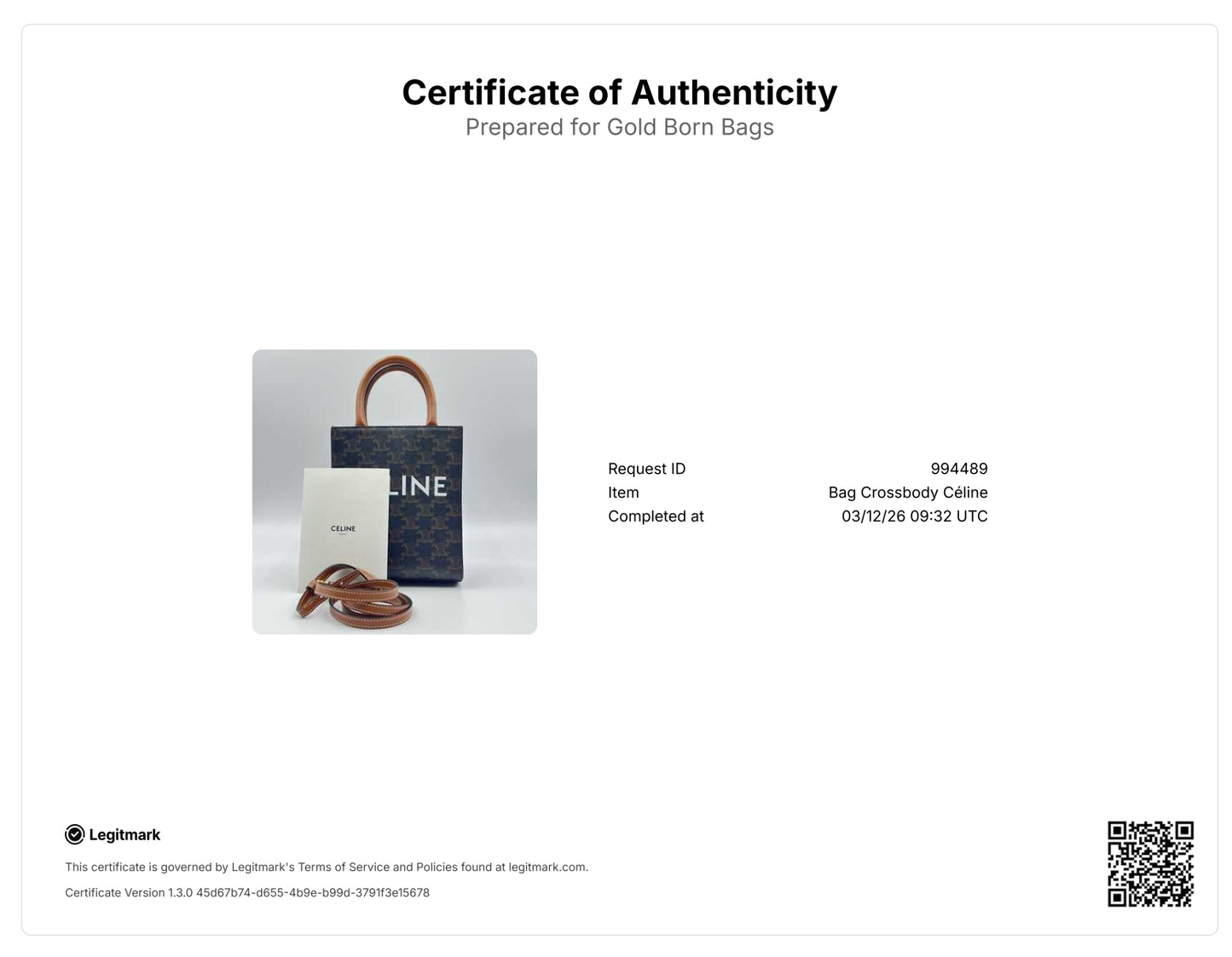 Black/Brown Triomphe Coated Canvas and Leather Mini Vertical Cabas Tote
