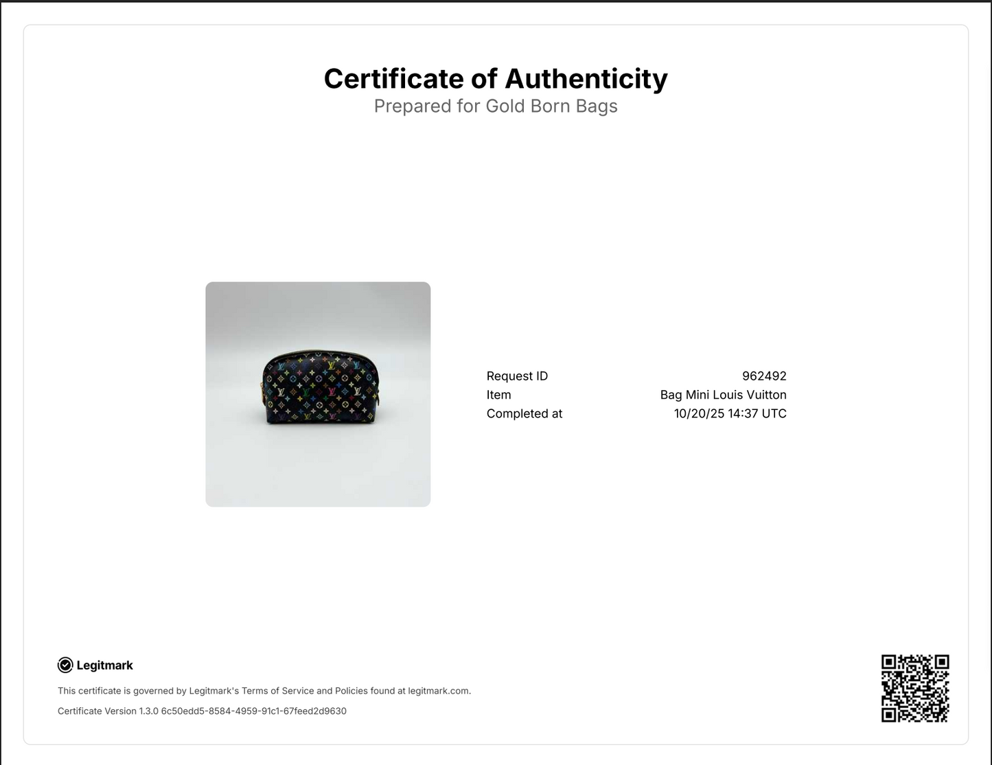 Louis Vuitton Black Monogram Multicolor Grenade Cosmetic Case