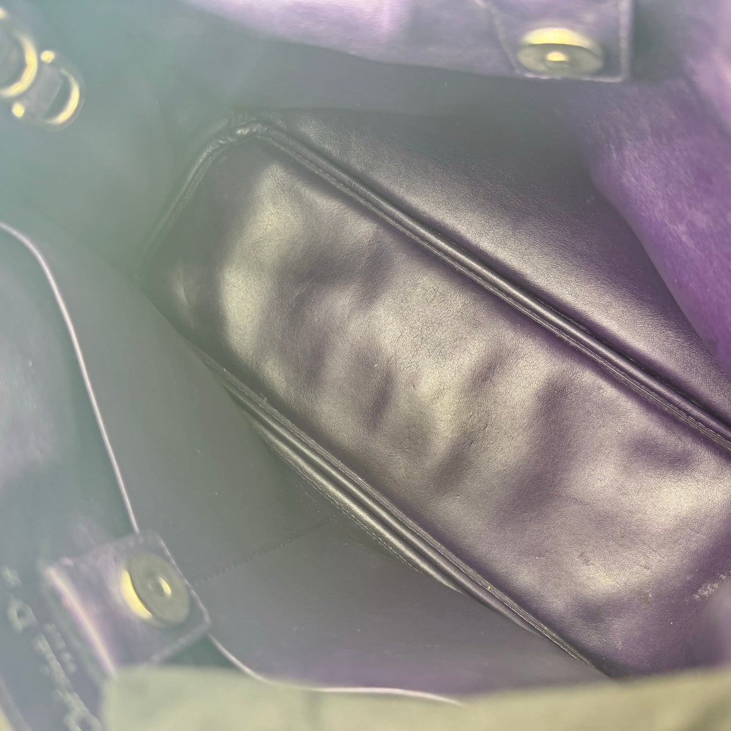 Diorissimo Leather Handbag (purple interior)