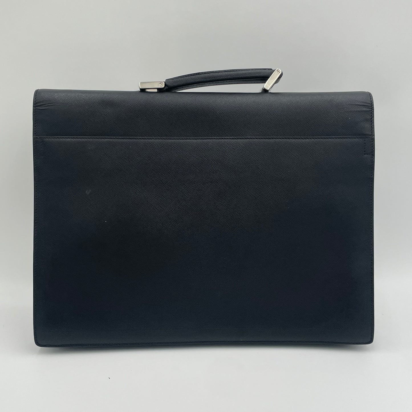 Pre-owned Pre-owned Prada Saffiano Leather Lock Briefcase