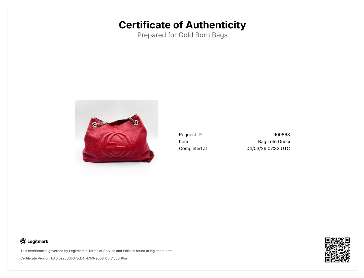 Red Pebbled Leather Soho Chain Tote Bag
