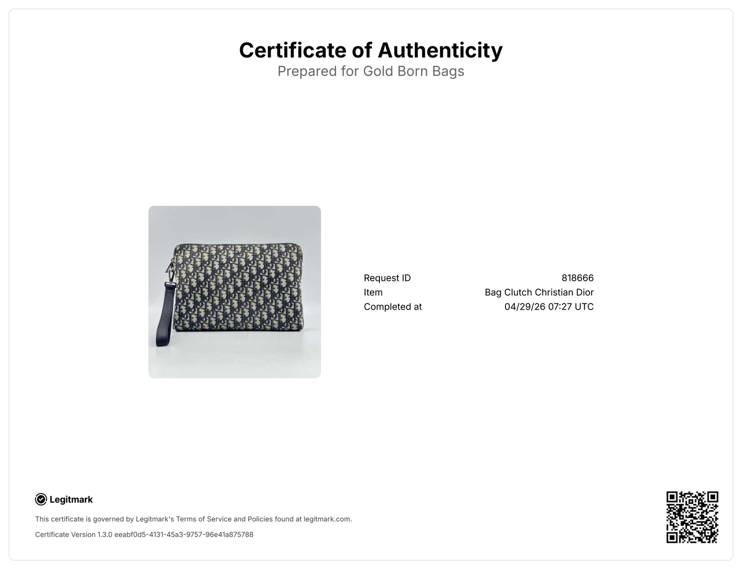 Dior Homme Oblique Clutch