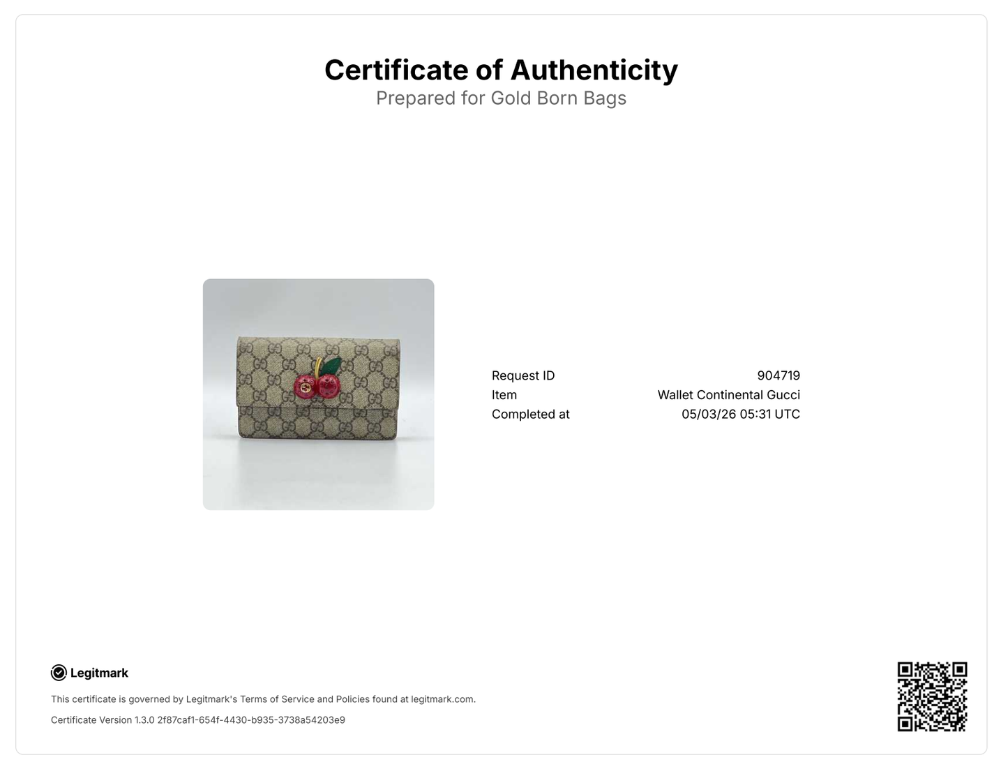 GG Supreme Monogram Mini Cherry Chain Bag