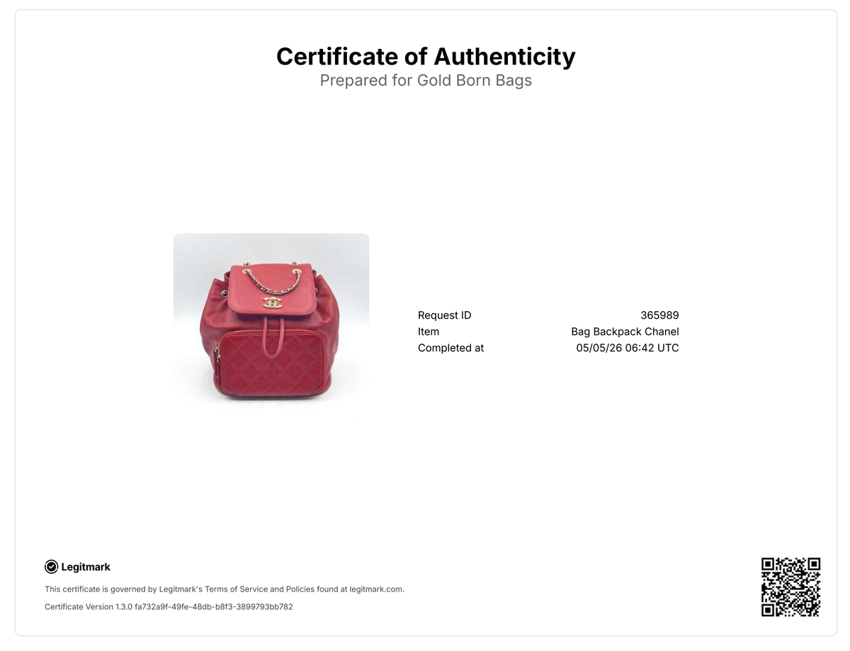 Caviar Quilted Business Affinity Backpack Red