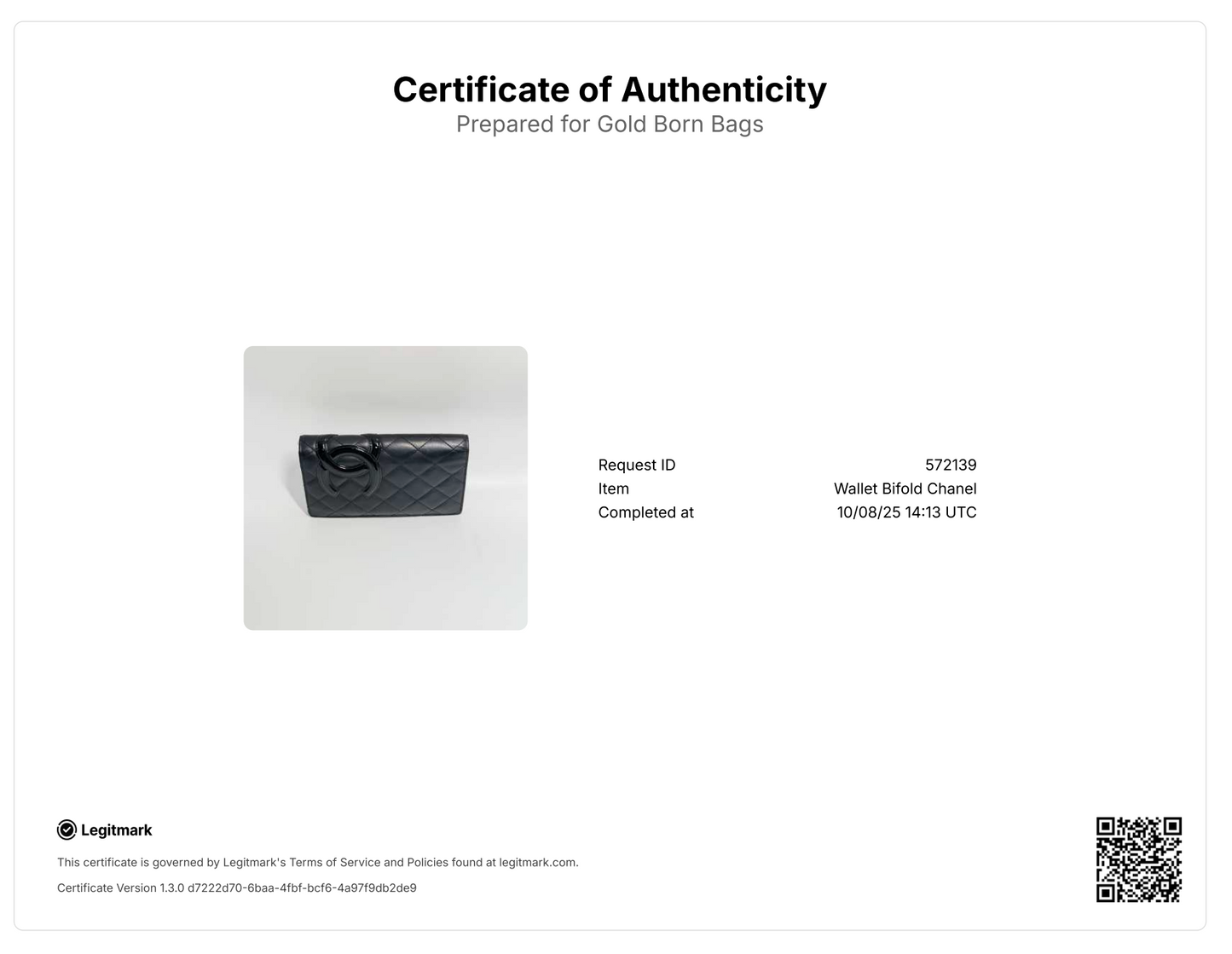 Cambon Biofold Wallet Quilted Lambskin Long