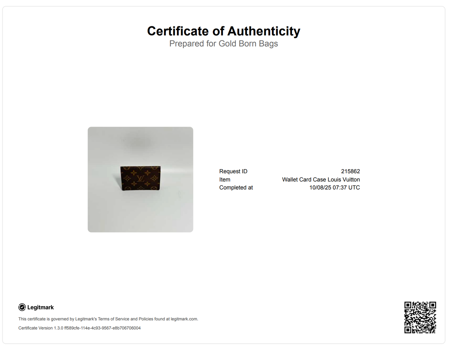 Monogram Porte 2 Cartes Vertical Card Holder