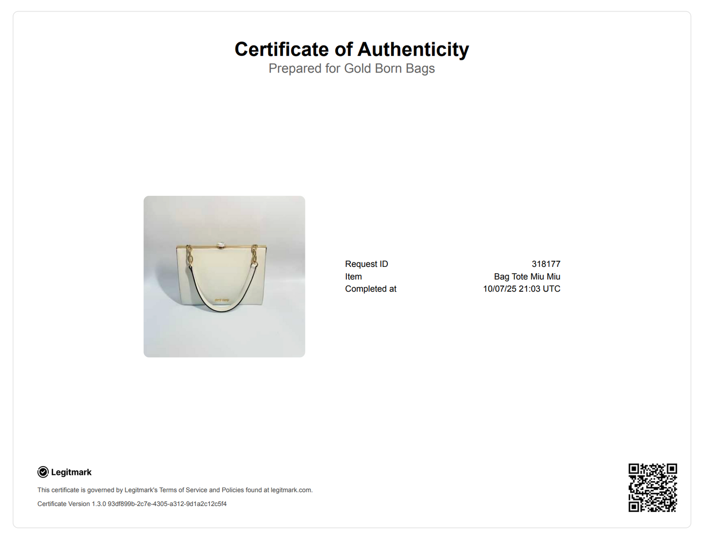 Calfskin Top Handle Bag Cream White