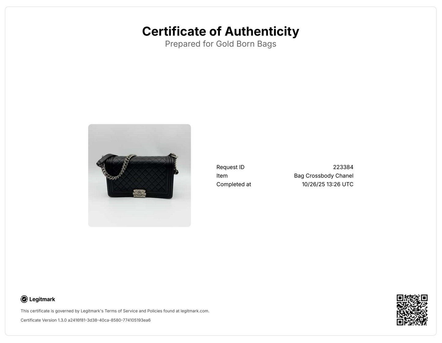 Lambskin Quilted Large Boy Flap Black Classic