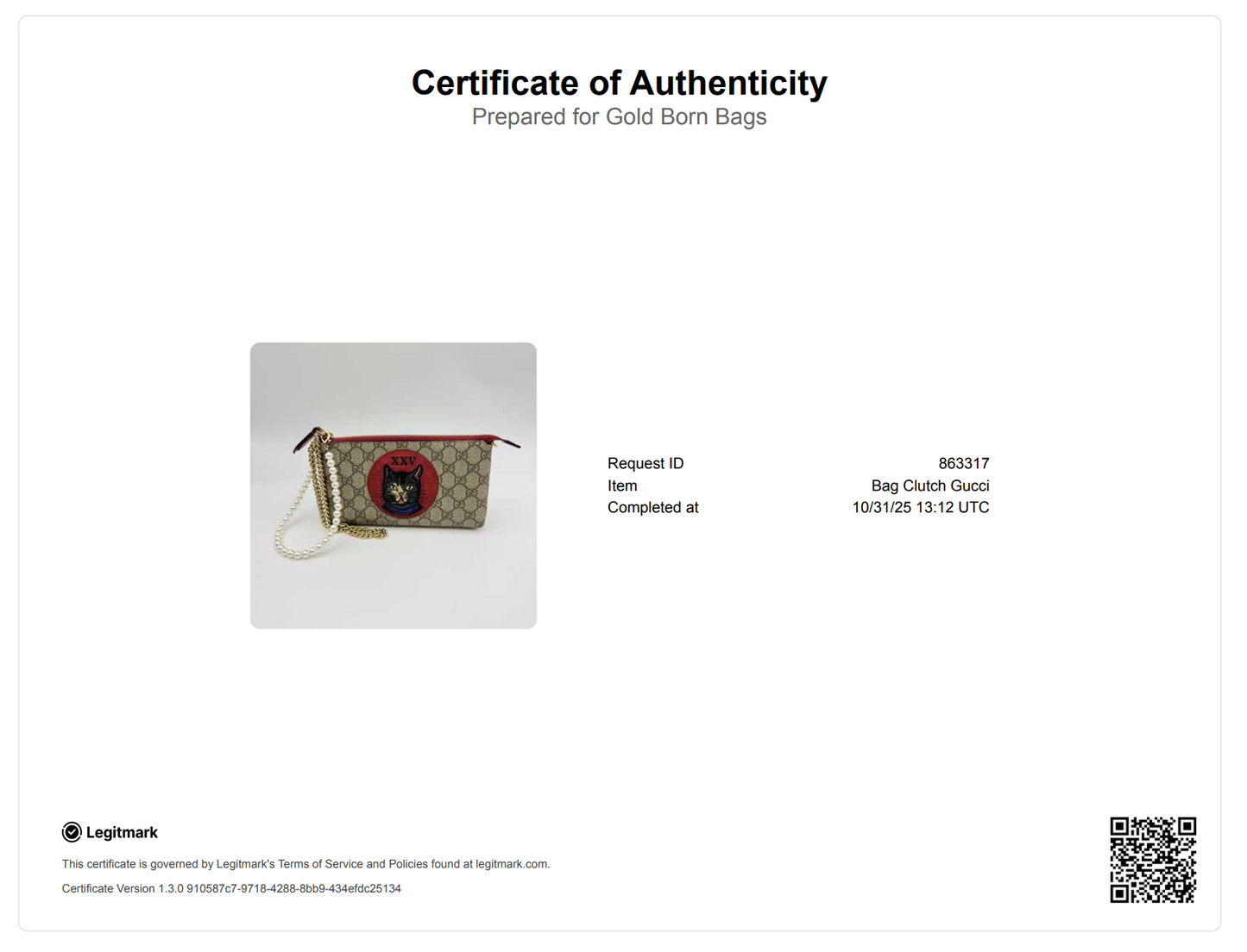 Soft GG Supreme Monogram Mystic Wallet Clutch