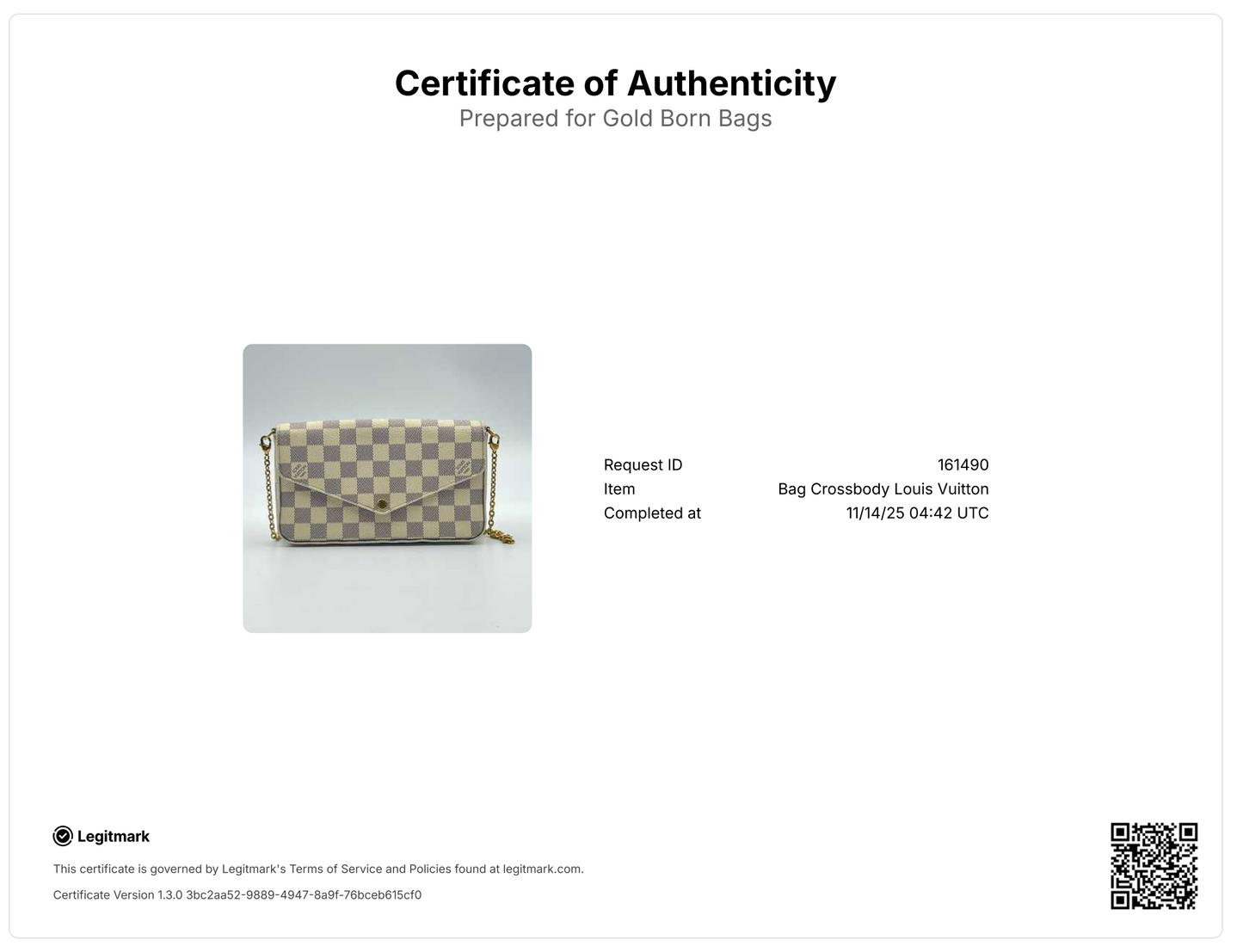 Damier Azur Pochette Felicie Chain Wallet Rose Ballerine