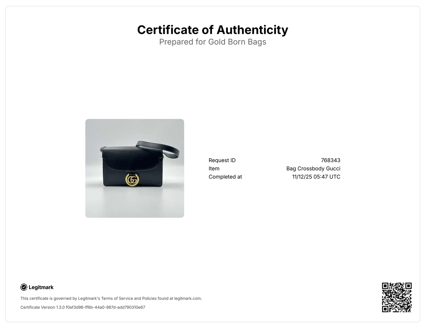 Textured Calfskin Small Torchon GG Ring Shoulder Bag Black