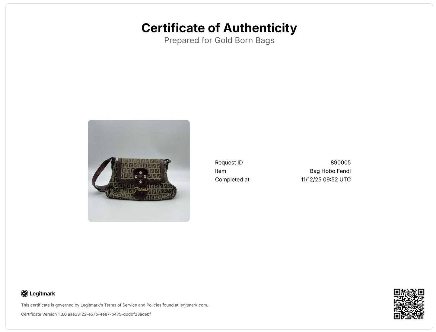 Zucchino FF Shoulder Bag Brown