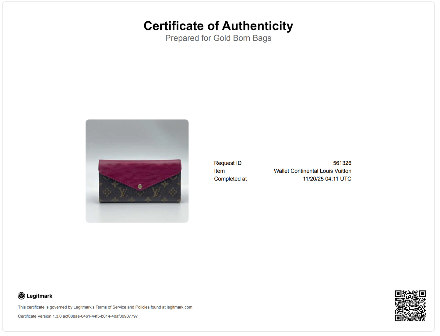 Monogram Epi Marie-Lou Long Wallet Fuchsia
