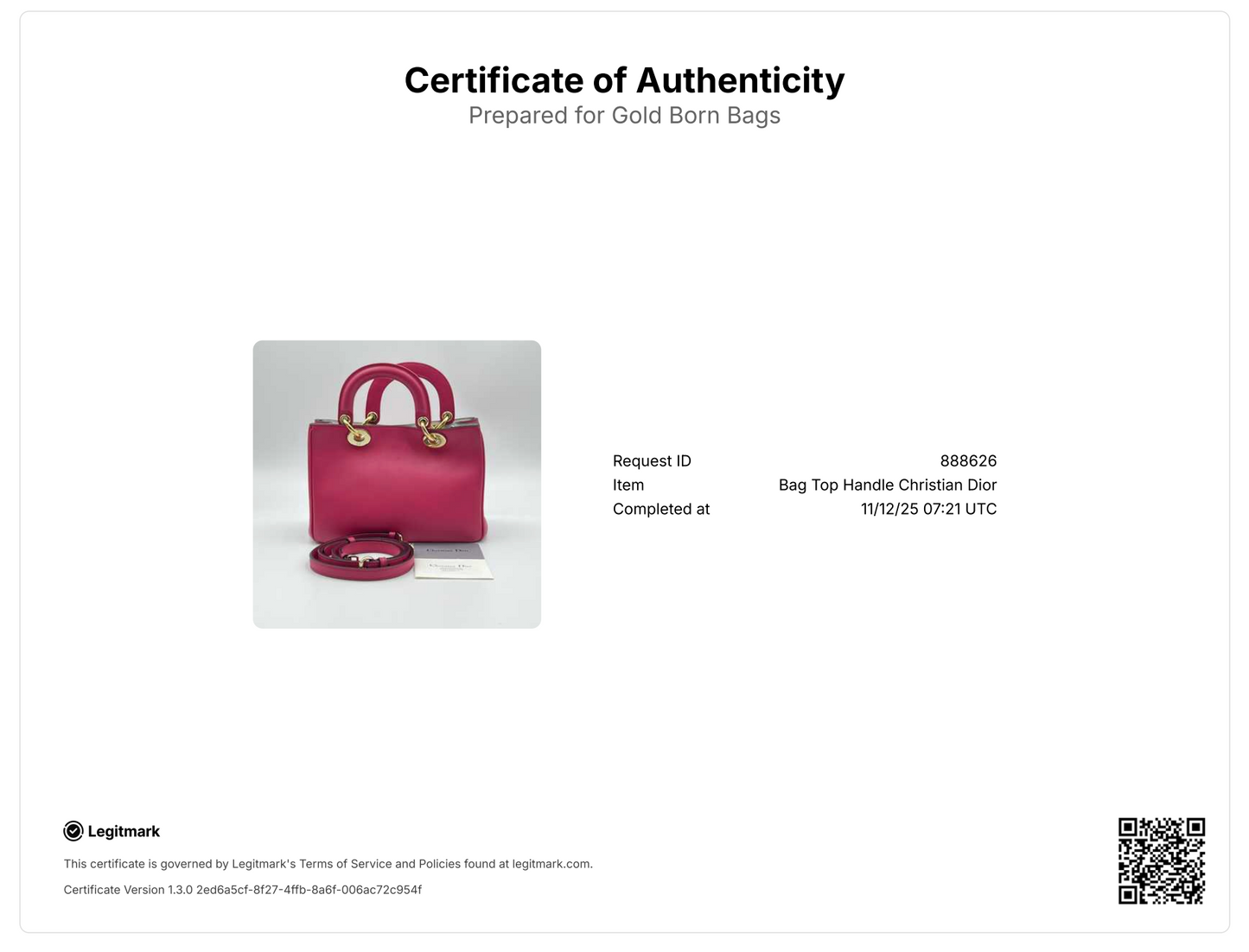 Leather Diorissimo Mini Pink