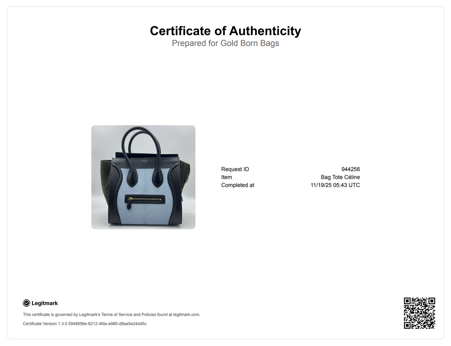 Tri-Color Mini Luggage Tote