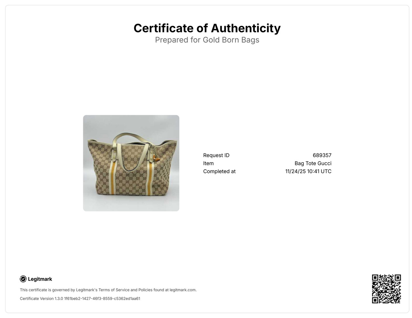 Gucci Tote Bag in Brown Canvas