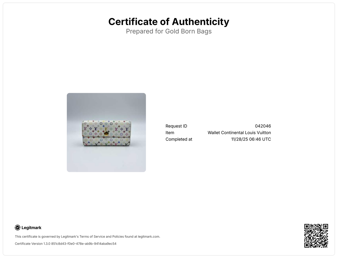 Multicolore Monogram Pattern Sarah Wallet