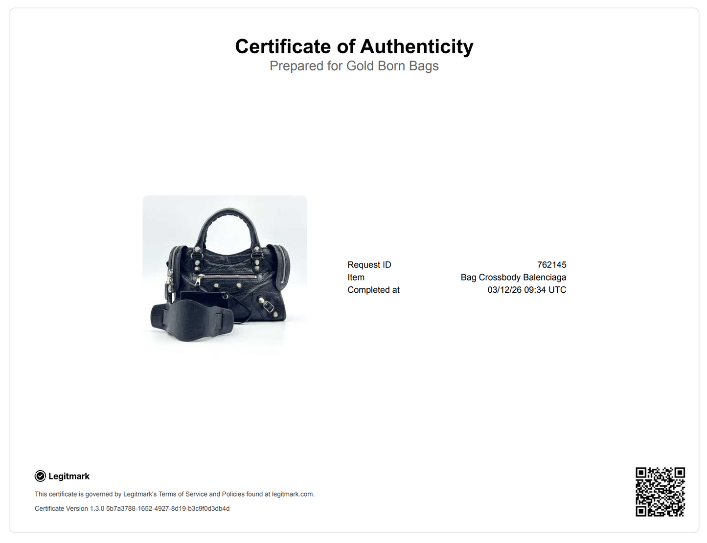 City Classic Studs Bag Leather Mini Black Silver Hardware
